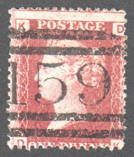Great Britain Scott 33 Used Plate 74 - DK - Click Image to Close